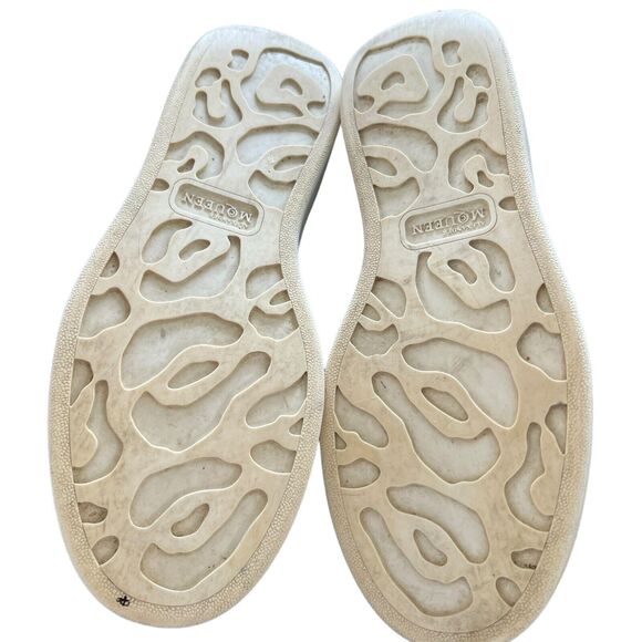 ALEXANDER MCQUEEN Two Tone Leather Loafers Black White Size 39 - Picture 11 of 12